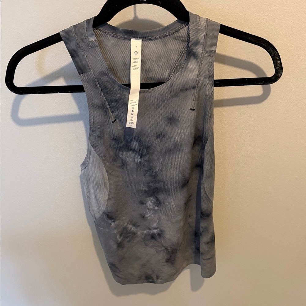 lululemon athletica Gray Tie-Dye Racerback Tank